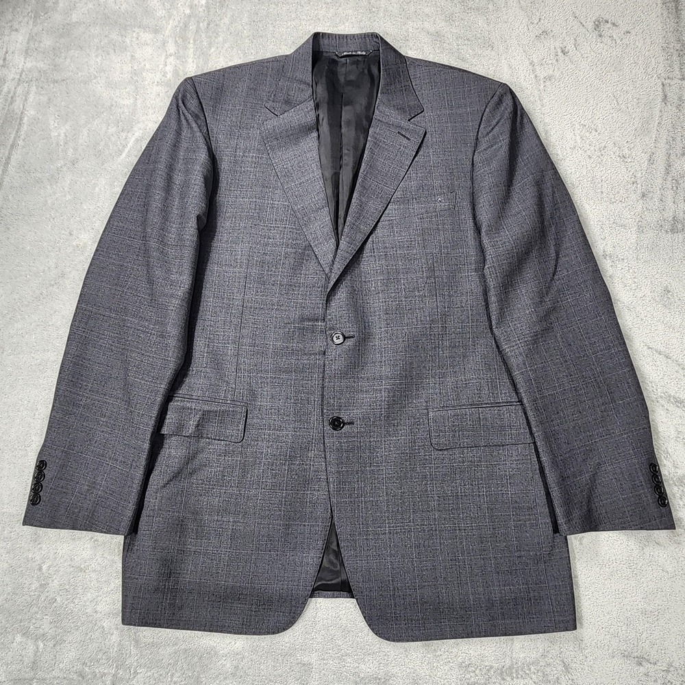 Canali Blazer Jacket Mens 44 Large‎ Gray Wool Made Italy Sport Coat Nordstrom